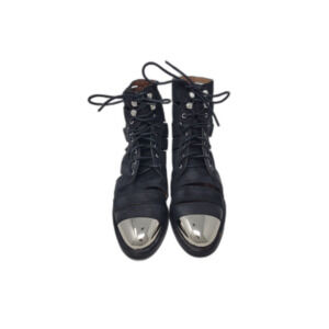 Jeffrey Campbell Slashd Cap Black Chrome Sandal Boots